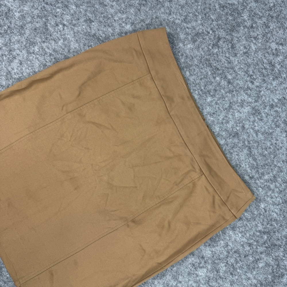 Halogen Petite Women 12P Camel Tan‎ Knee Length Pencil Skirt Zipper Back